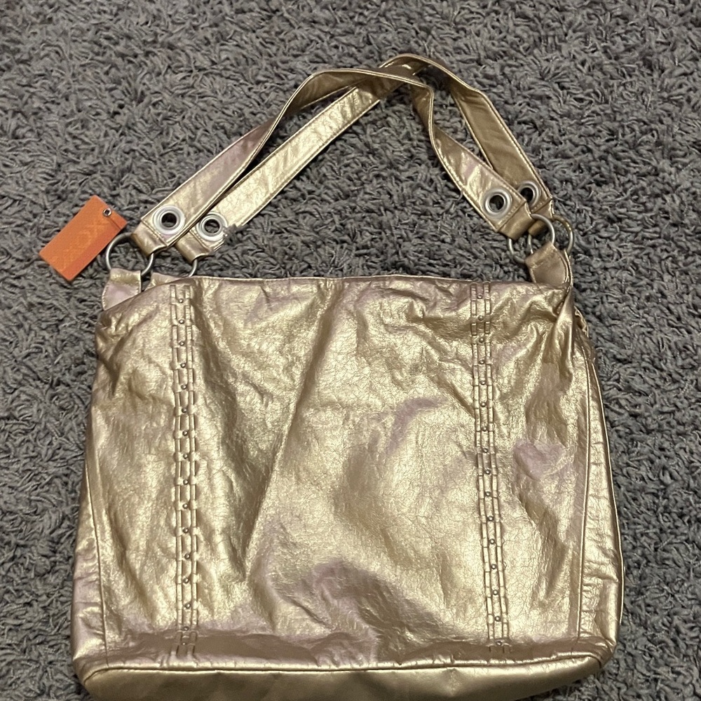 NWT XOXO gold metallic purse bag